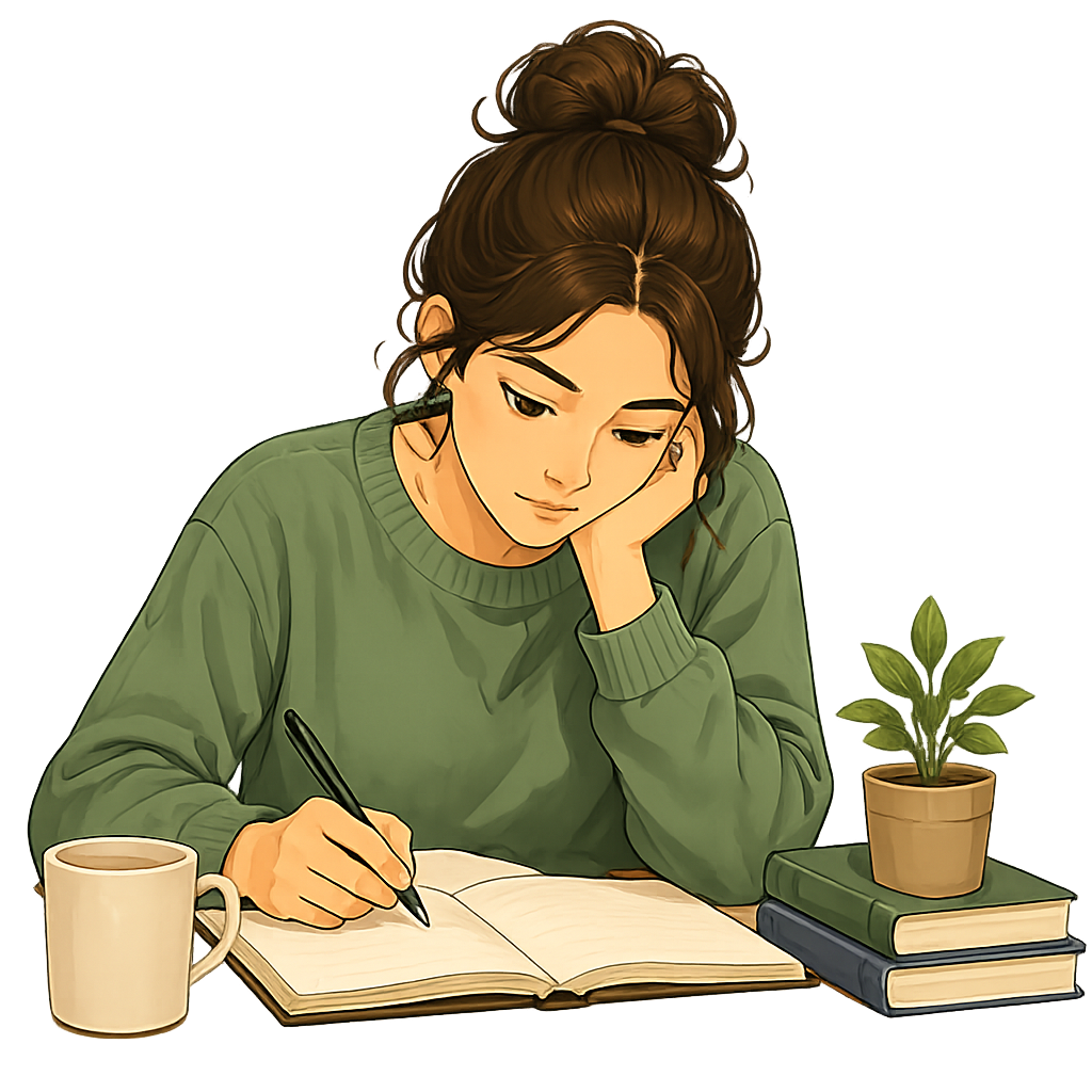 Hand holding a pen, ready to write