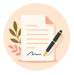 Document and pen illustration for submitting an essay